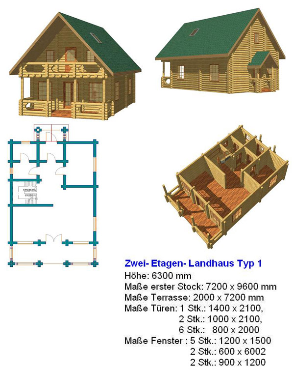 Zwei-Etagen-Landhaus Typ 1