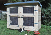 Rabbit hutch four parts