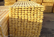 Fence laths  raw or impregnated, green